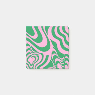 Colourful Retro Swirl Groovy Y2K Pattern  Post-it Notes