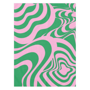 Colourful Retro Swirl Groovy Y2K Pattern Tablecloth