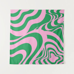 Colourful Retro Swirl Groovy Y2K Pattern  Tapestry