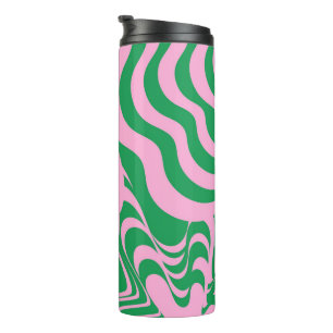 Colourful Retro Swirl Groovy Y2K Pattern  Thermal Tumbler