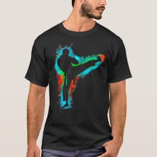 Colourful Retro Taekwondo Martial Arts Men Boys T-Shirt