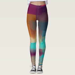Colourful retro tone blend  leggings