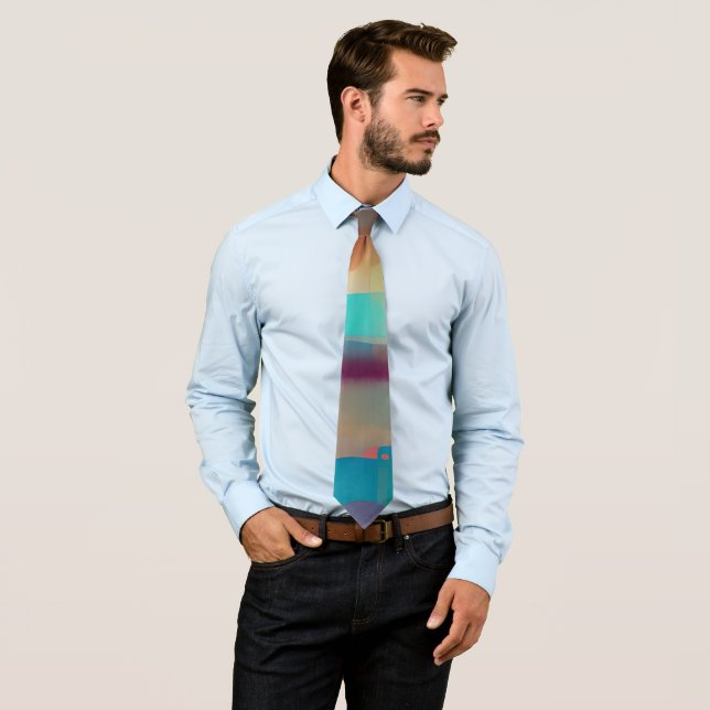 Colourful retro tone blend tie (In Situ)