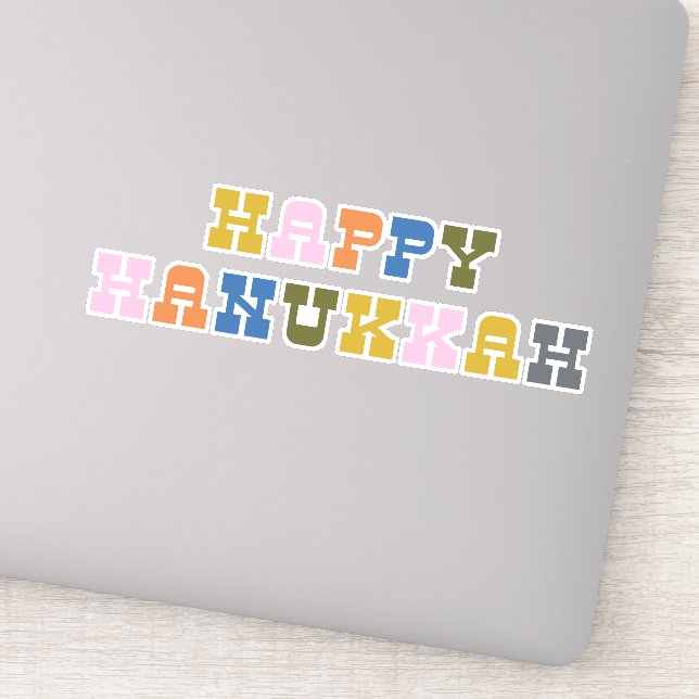 Colourful Retro Typography Hanukkah (Detail)