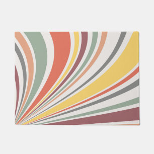 Colourful retro vibes doormat