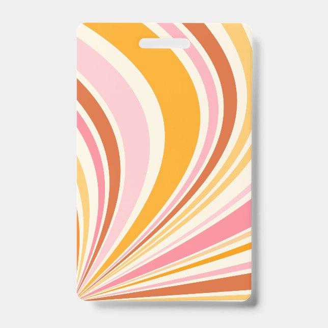 Colourful retro vibes ID badge (Front)