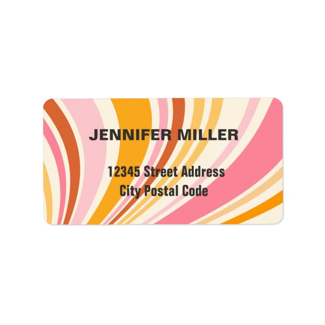 Colourful retro vibes label (Front)