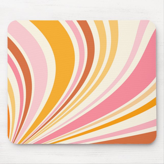 Colourful retro vibes mouse mat (Front)