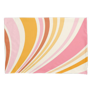 Colourful retro vibes pillowcase