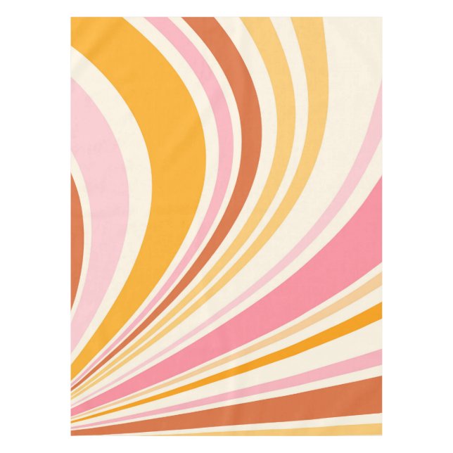 Colourful retro vibes tablecloth (Front)