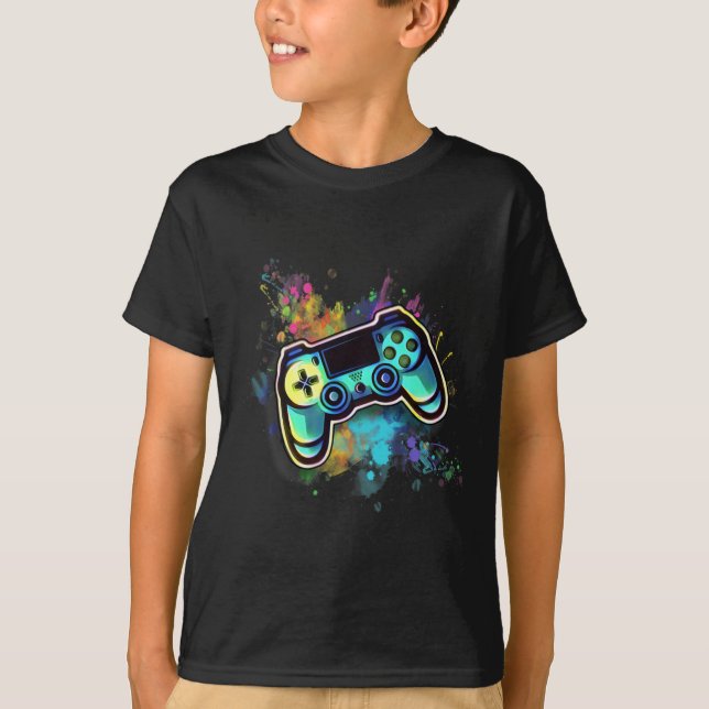 Colourful Retro Video Game Controller For Men1  T-Shirt (Front)