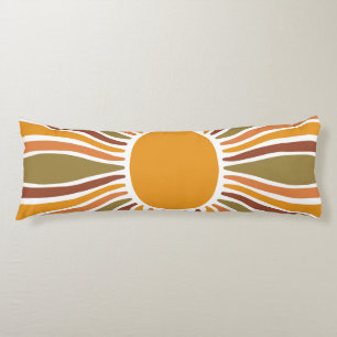 Colourful Retro Vintage Sunrise  Body Cushion