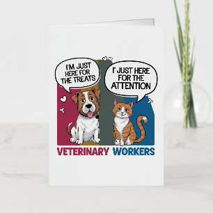 Colourful Retro Vintage Veterinary gift  Foil Greeting Card