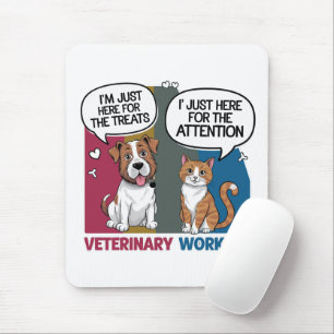 Colourful Retro Vintage Veterinary gift Mouse Mat