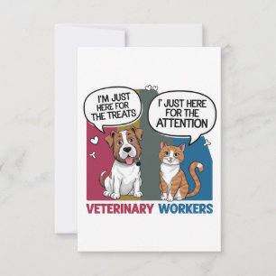 Colourful Retro Vintage Veterinary gift  Thank You Card