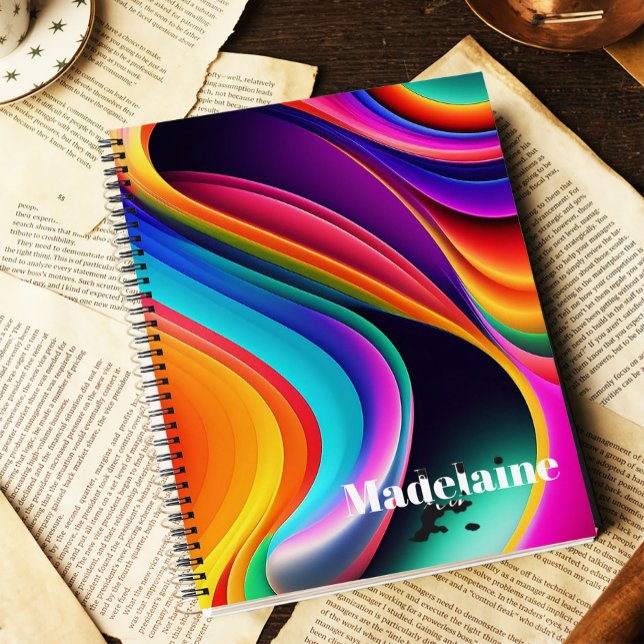 Colourful Retro Waves Personal Notebook (Creator Uploaded)