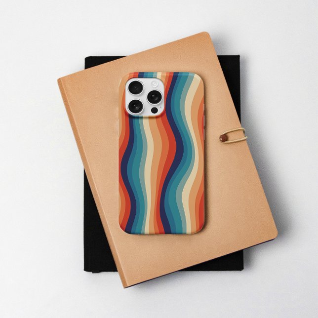 Colourful Retro Waves Vintage Case-Mate iPhone Case (Creator Uploaded)