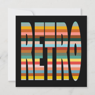 Colourful Retro Word Stripes  Holiday Card
