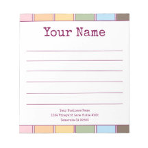 Colourful Retro Your Name Lined 