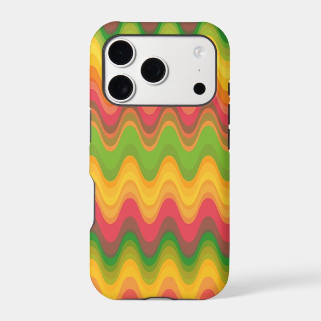 Colourful Retro Zig Zag Mod Summer Chevron Pattern (Back)