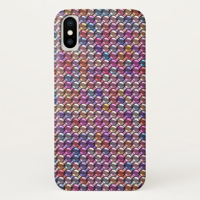 Colourful Rhinestone Case-Mate iPhone Case (Back)