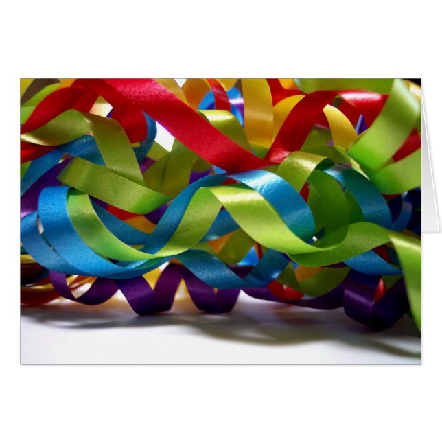 Colourful Ribbon Card (Front Horizontal)