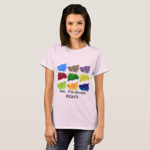 Colourful Right Foot Art & Quote Women's T-Shirt