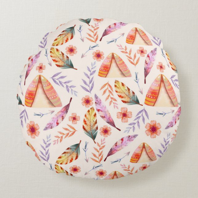 Colourful Ring  Pillow Design  (Front)