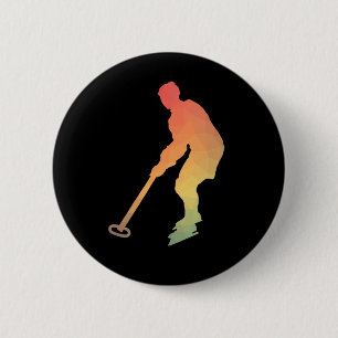 Colourful Ringette Girl Ringette player gifts 6 Cm Round Badge
