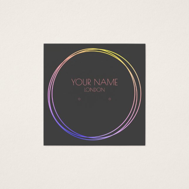 Colourful rings earring holder (Front)