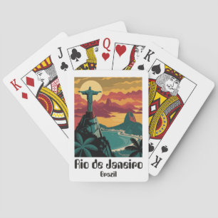 Colourful Rio de Janeiro Brazil Travel Art Playing Cards