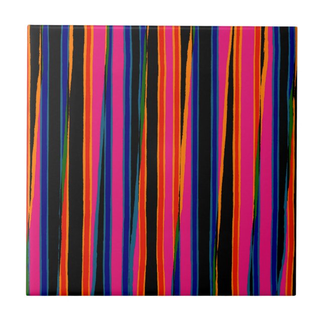 Colourful ripped paper pattern tile (Front)