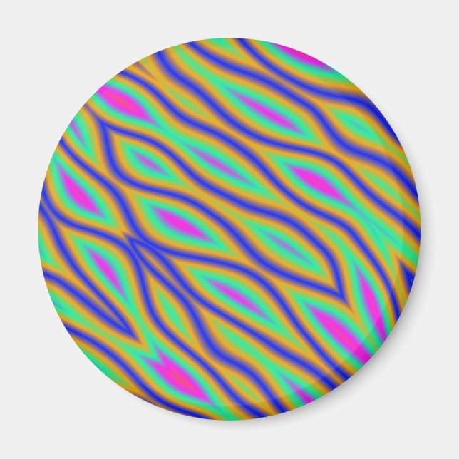 Colourful Ripples Magnet (Front)