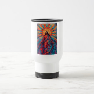 Colourful Risen Jesus Christian Travel Mug