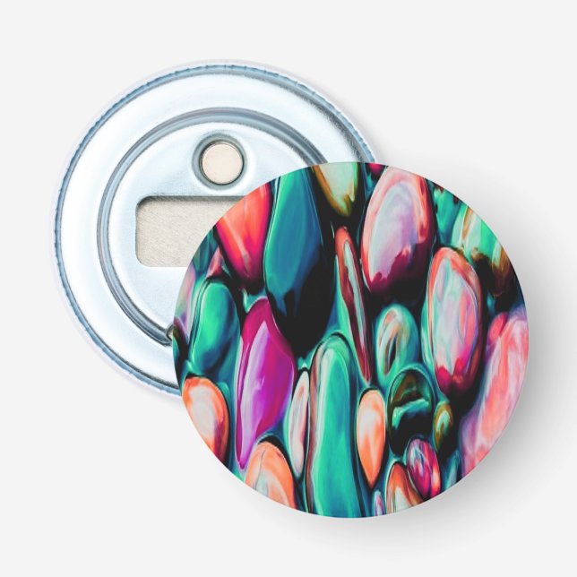 Colourful River Rock Bottle Opener (Front)