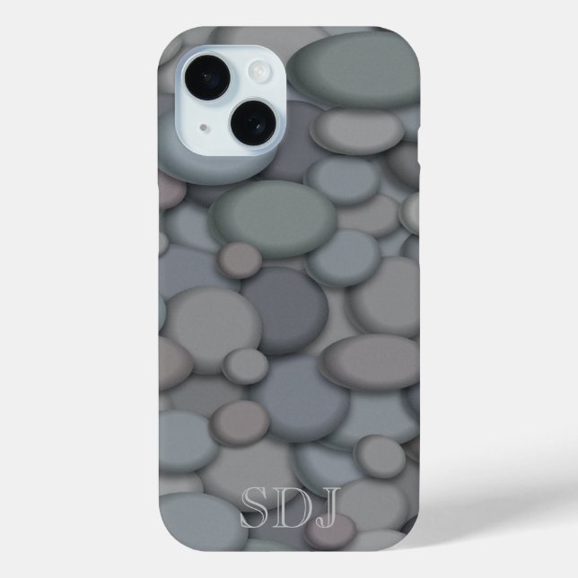 Colourful River Rock Monogram Case-Mate iPhone Case (Back)