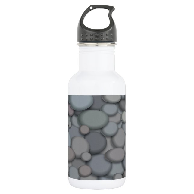 Colourful River Rock Pebbles Art 532 Ml Water Bottle (Front)