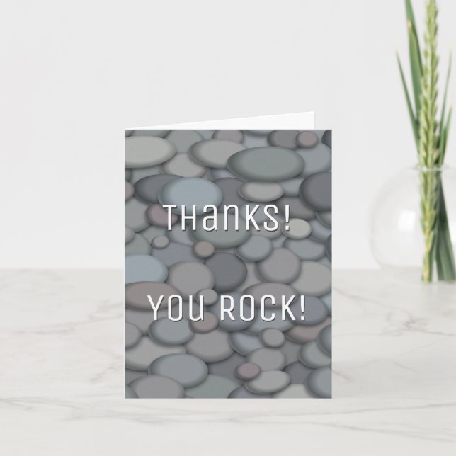 Colourful River Rock Thank You Card (Front)
