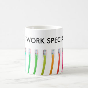 Colourful RJ45 Ethernet Cables Coffee Mug
