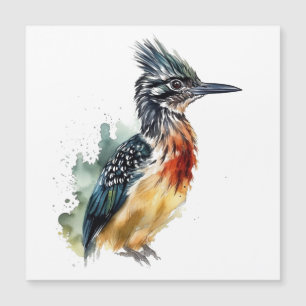Colourful Roadrunner in water colour