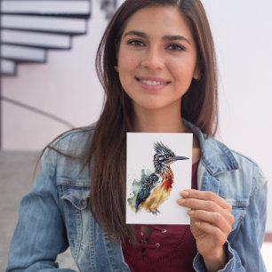 Colourful Roadrunner in water colour Postcard