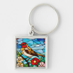 Colourful Robin Key Ring