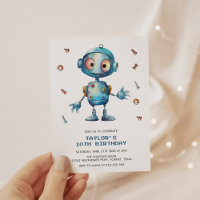Colourful Robot Boys Birthday Party