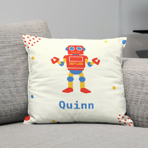 Colourful Robot Kids Cushion