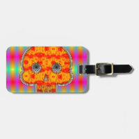 Colourful Robot Skull On Rainbow Background