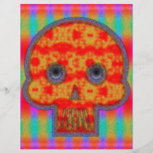 Colourful Robot Skull Painting