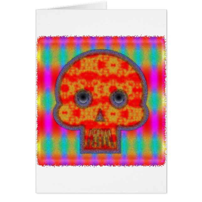 Colourful Robot Skull Painting (Front)