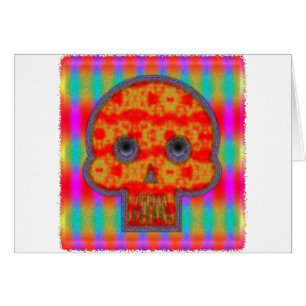 Colourful Robot Skull Painting