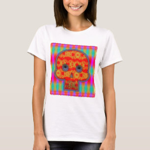 Colourful Robot Skull Painting T-Shirt