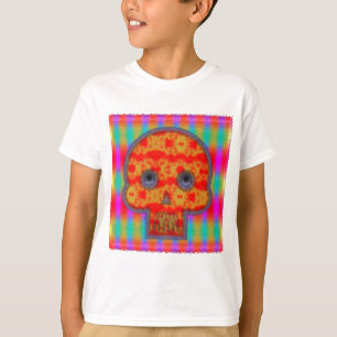 Colourful Robot Skull Painting T-Shirt